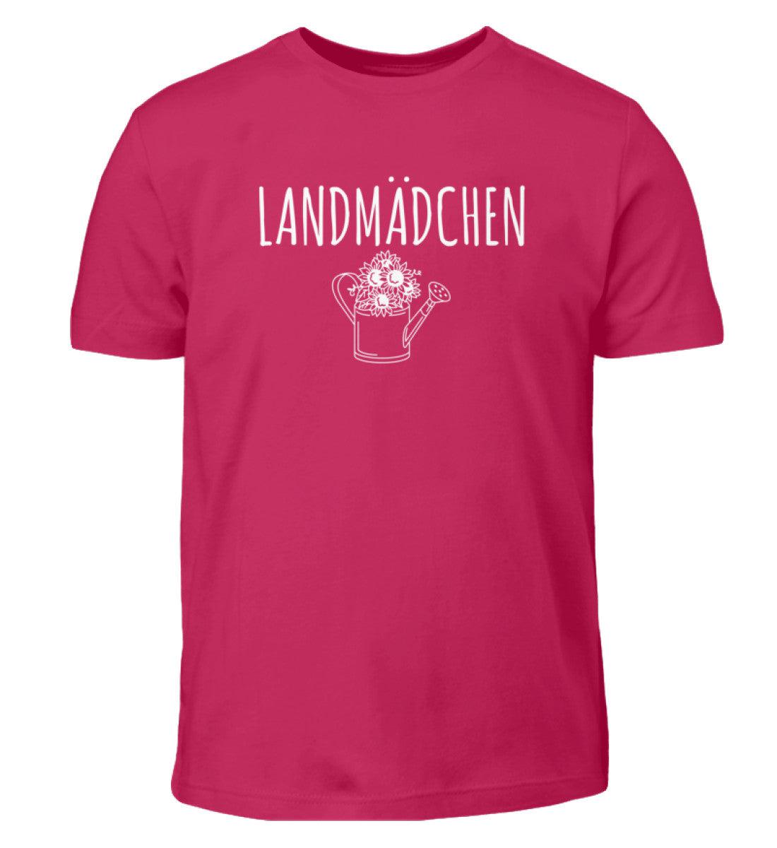 Landmädchen Gießkanne · Kinder T-Shirt-Kinder T-Shirt-Sorbet-12/14 (152/164)-Agrarstarz