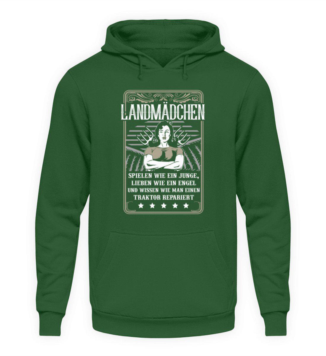 Landmädchen Traktor · Unisex Kapuzenpullover Hoodie-Unisex Hoodie-Bottle Green-L-Agrarstarz