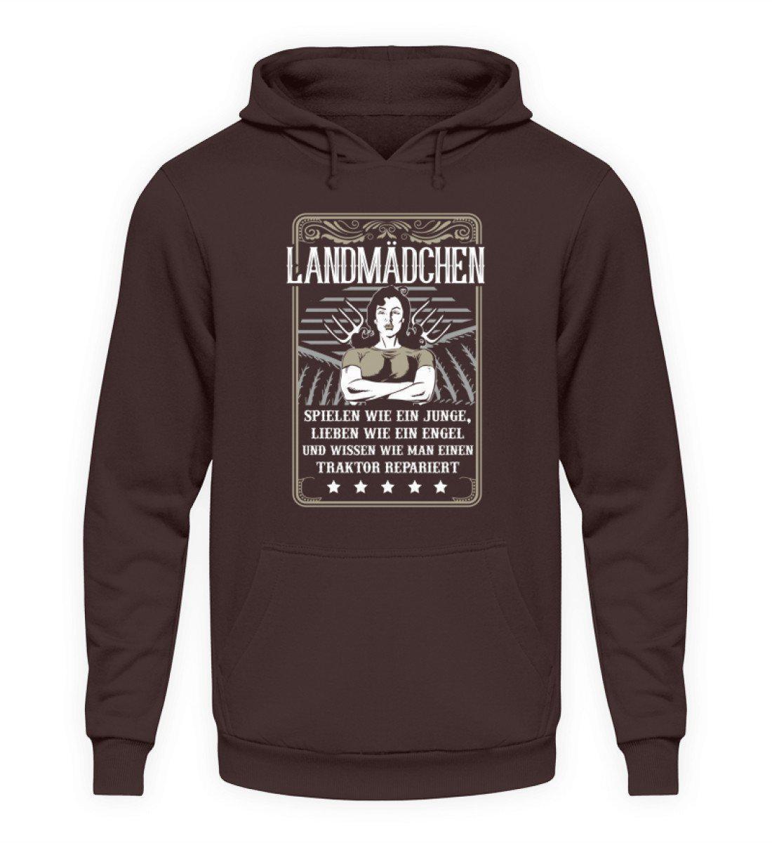 Landmädchen Traktor · Unisex Kapuzenpullover Hoodie-Unisex Hoodie-Hot Chocolate-L-Agrarstarz