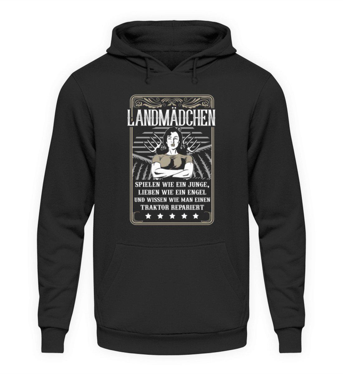 Landmädchen Traktor · Unisex Kapuzenpullover Hoodie-Unisex Hoodie-Jet Black-L-Agrarstarz