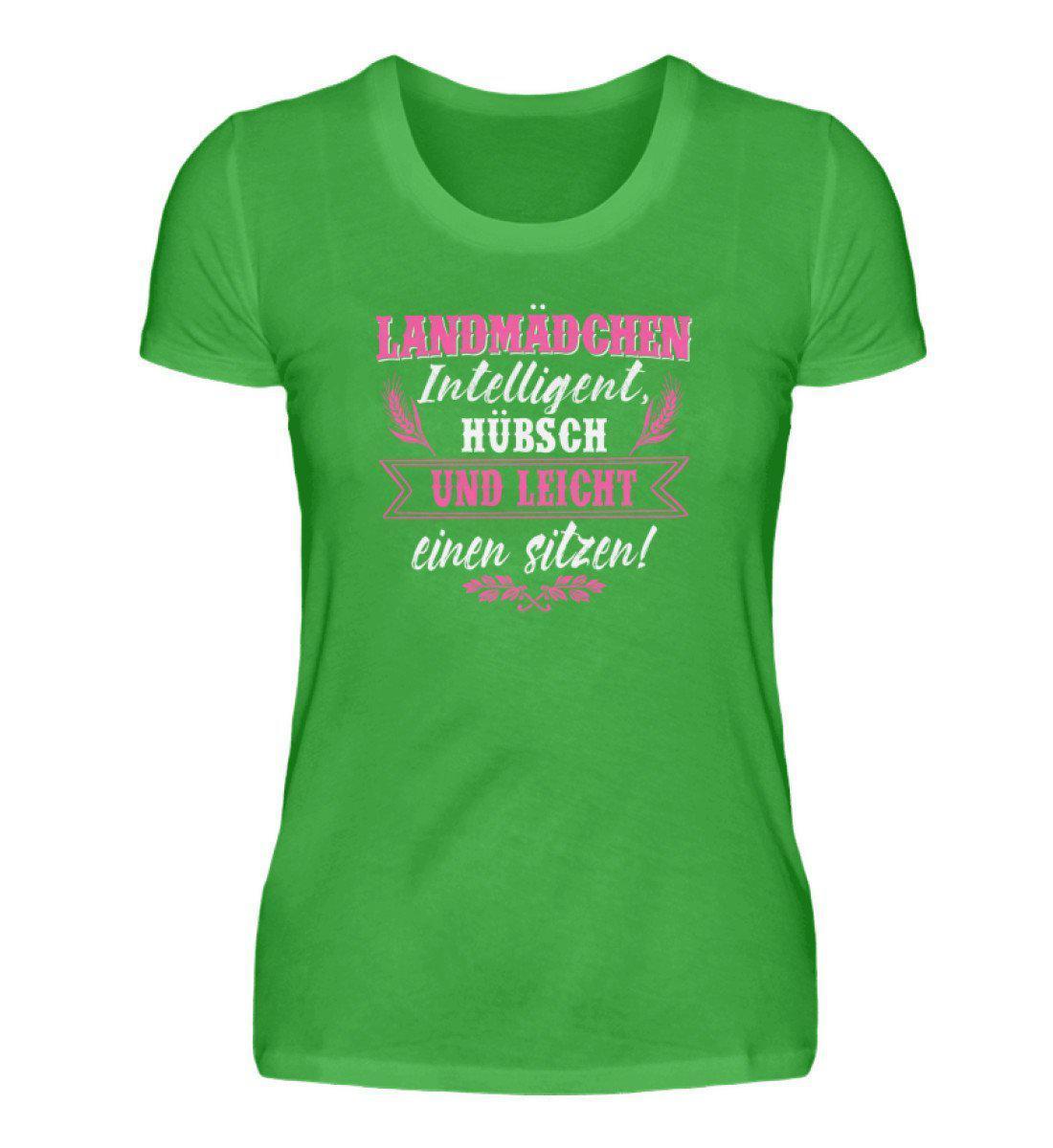 Landmädchen hübsch · Damen T-Shirt-Damen Basic T-Shirt-Green Apple-S-Agrarstarz