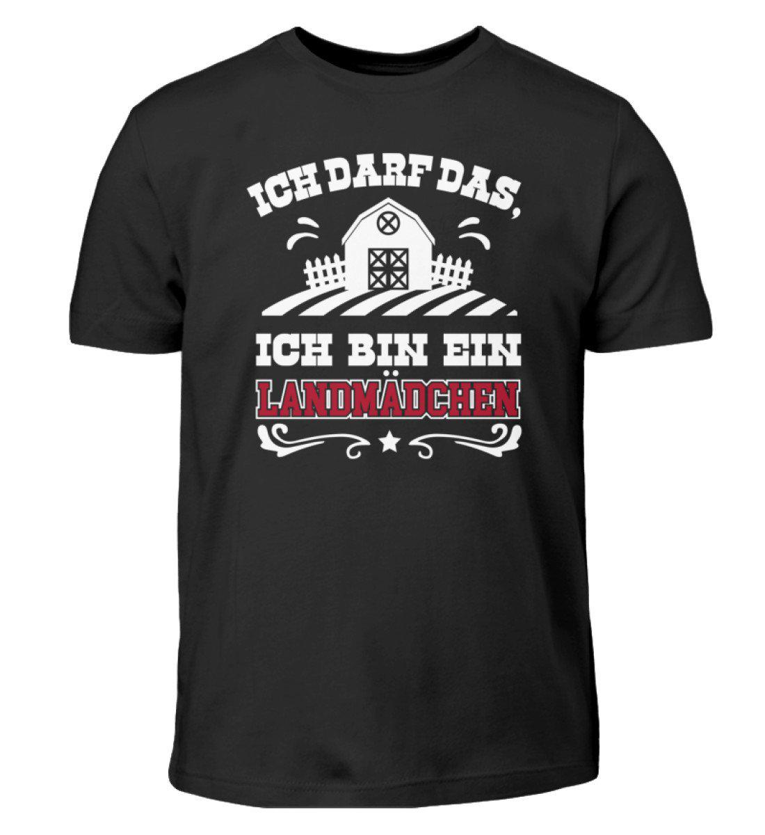 Landmädchen ich darf das · Kinder T-Shirt-Kinder T-Shirt-Black-3/4 (98/104)-Agrarstarz