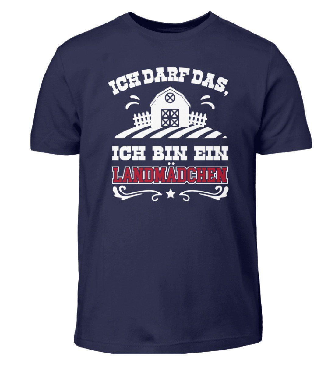 Landmädchen ich darf das · Kinder T-Shirt-Kinder T-Shirt-Navy-3/4 (98/104)-Agrarstarz