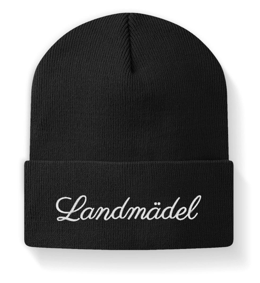 Landmädel · Beanie Mütze-Beanie mit Stick-Black-M-Agrarstarz