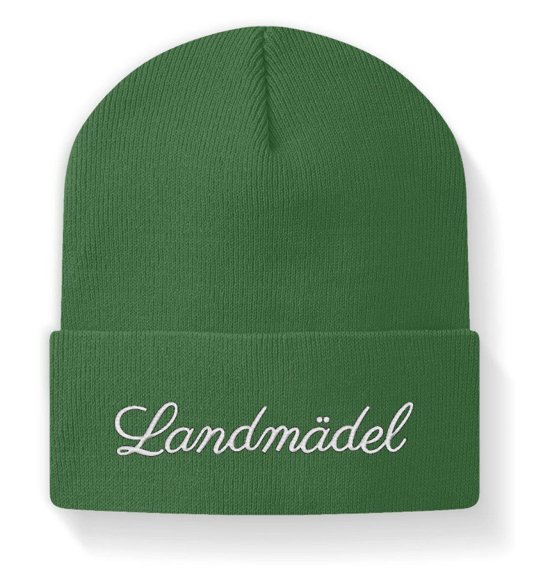 Landmädel · Beanie Mütze-Beanie mit Stick-Moss Green-M-Agrarstarz