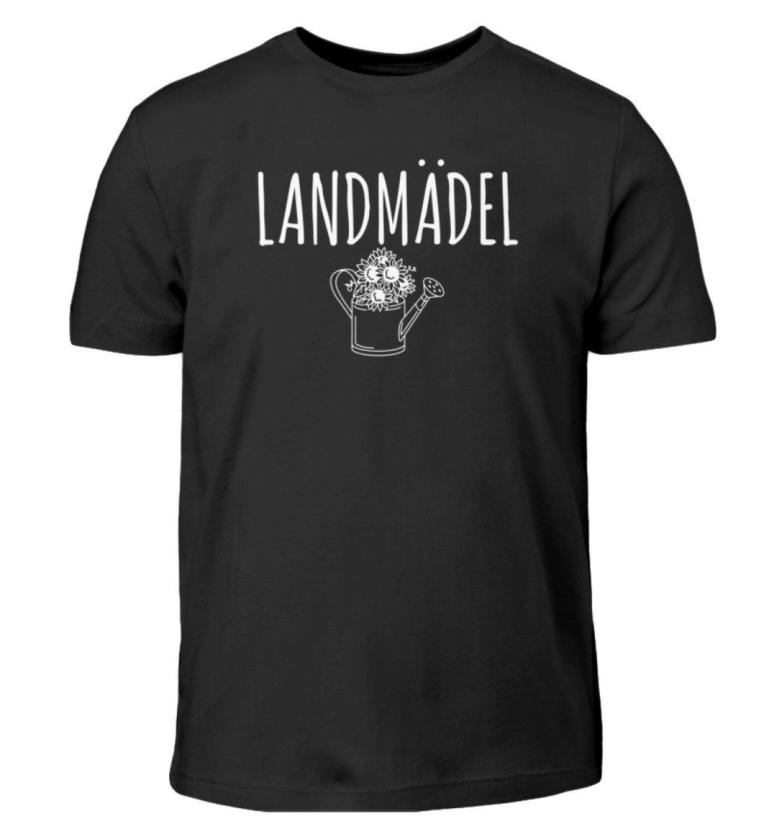 Landmädel Gießkanne · Kinder T-Shirt-Kinder T-Shirt-Black-12/14 (152/164)-Agrarstarz