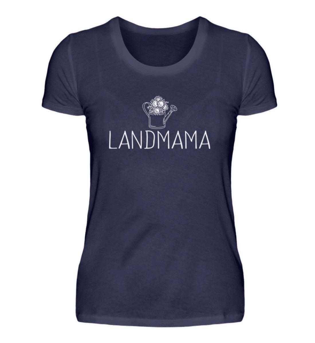 Landmama Gießkanne · Damen T-Shirt-Damen Basic T-Shirt-Navy-S-Agrarstarz