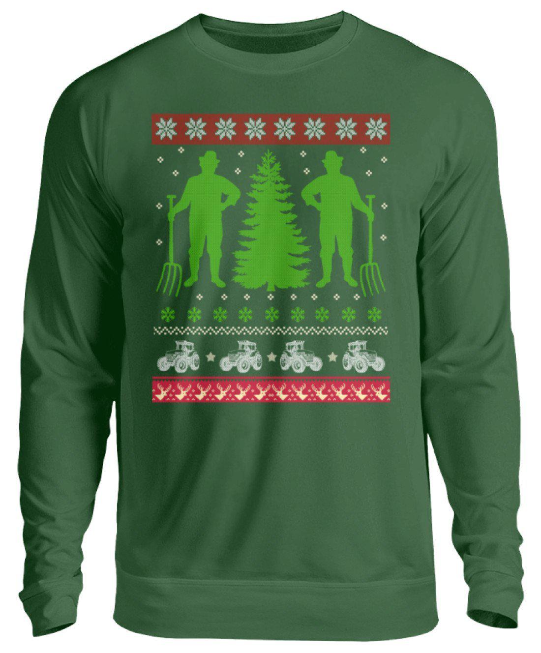 Landwirt 2 Ugly Christmas · Unisex Sweatshirt Pullover-Unisex Sweatshirt-Bottle Green-S-Agrarstarz