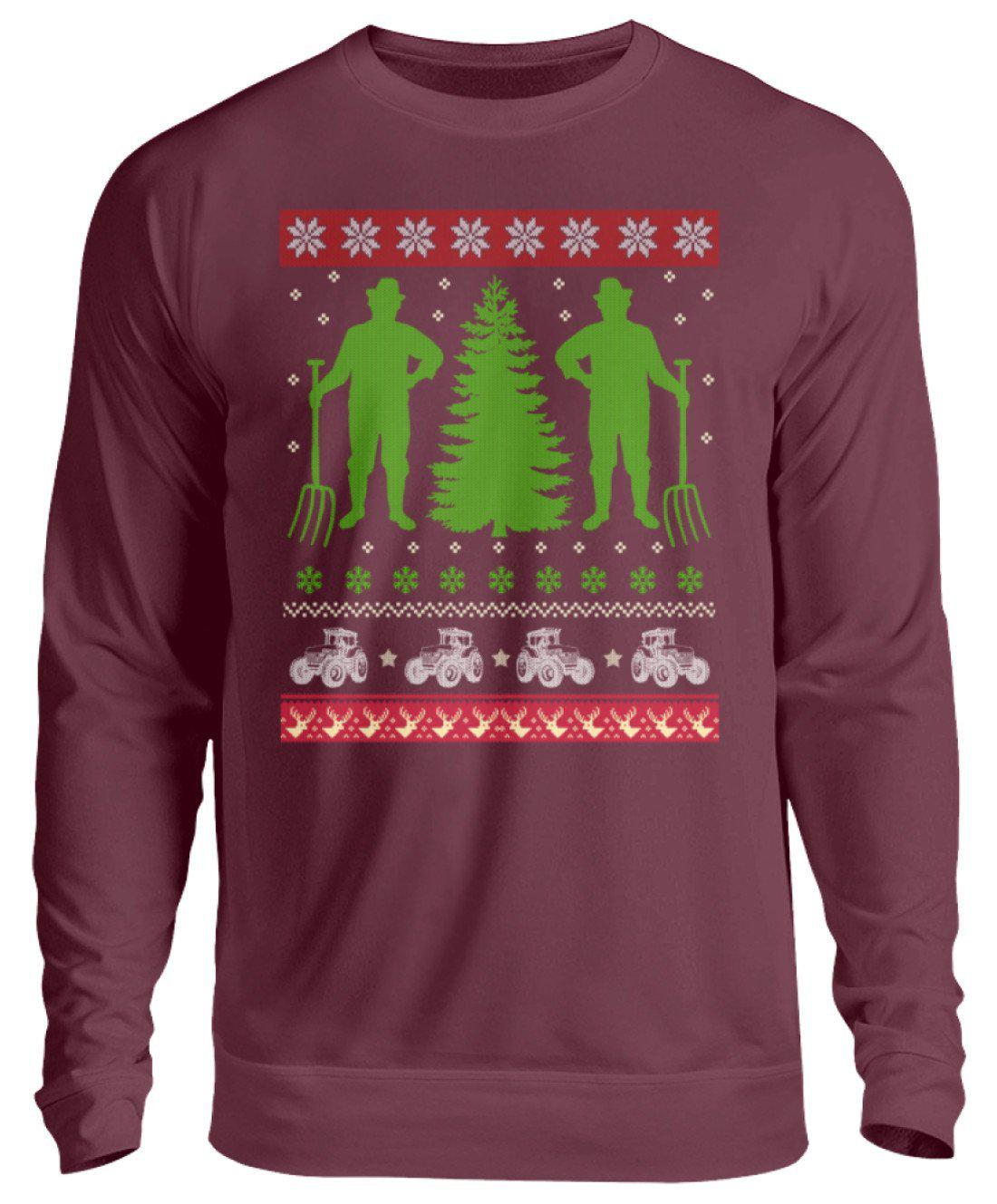 Landwirt 2 Ugly Christmas · Unisex Sweatshirt Pullover-Unisex Sweatshirt-Burgundy-S-Agrarstarz