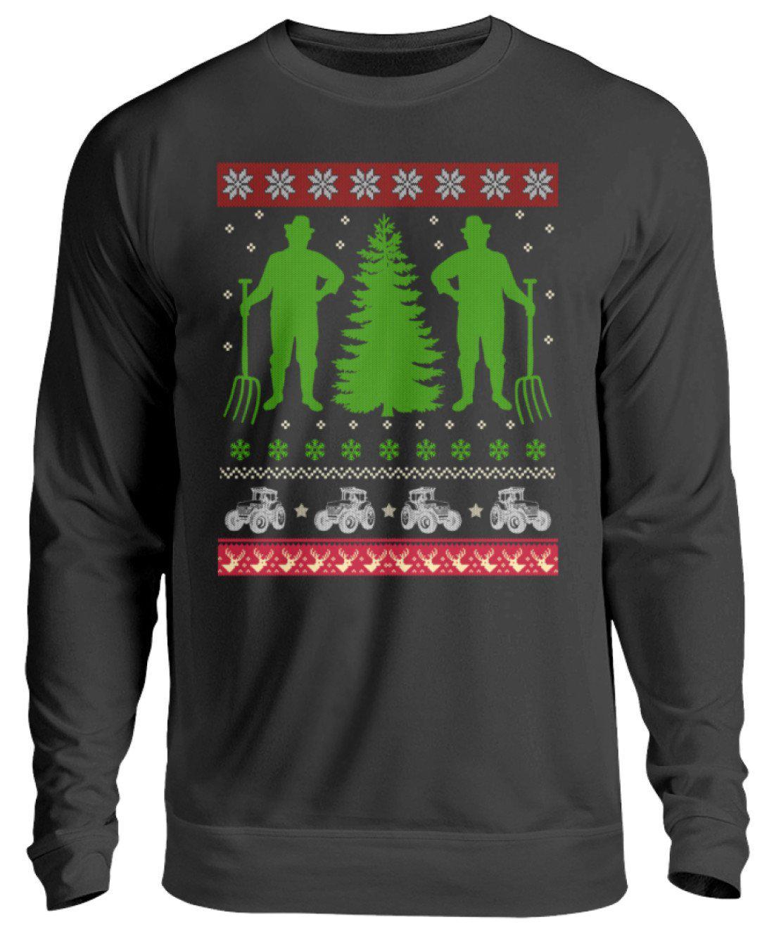 Landwirt 2 Ugly Christmas · Unisex Sweatshirt Pullover-Unisex Sweatshirt-Jet Black-S-Agrarstarz