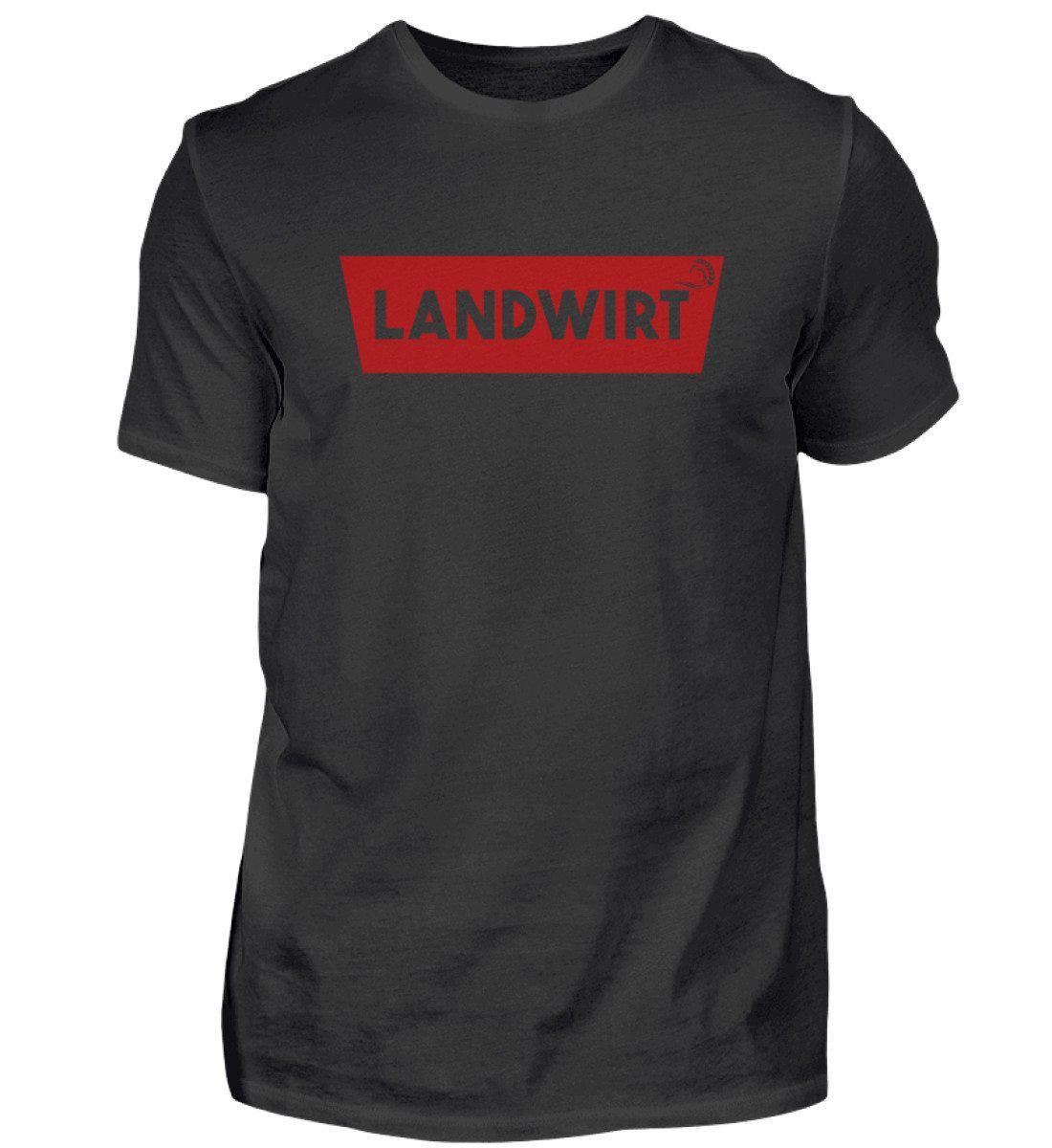 Landwirt Batch Rot · Herren T-Shirt-Herren Basic T-Shirt-Black-S-Agrarstarz