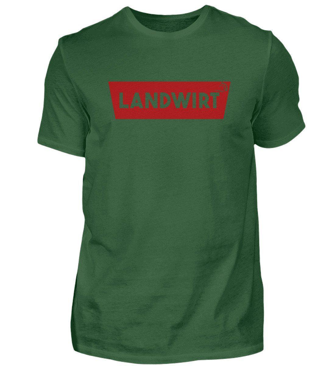 Landwirt Batch Rot · Herren T-Shirt-Herren Basic T-Shirt-Bottle Green-S-Agrarstarz