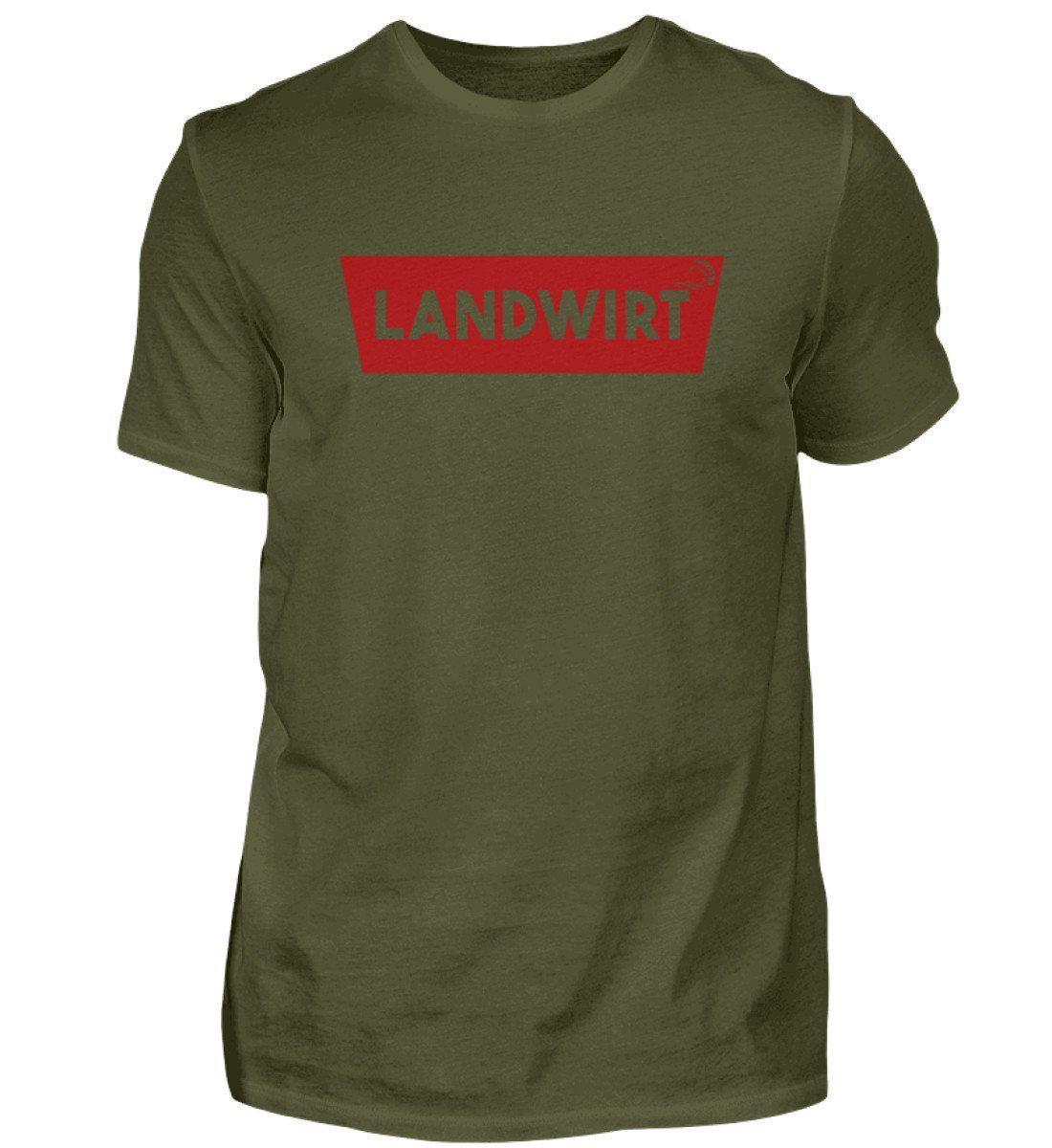Landwirt Batch Rot · Herren T-Shirt-Herren Basic T-Shirt-Urban Khaki-S-Agrarstarz