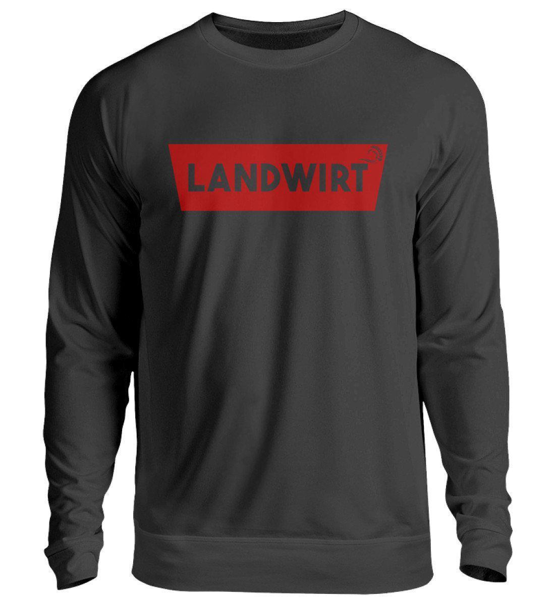Landwirt Batch Rot · Unisex Sweatshirt Pullover-Unisex Sweatshirt-Jet Black-S-Agrarstarz