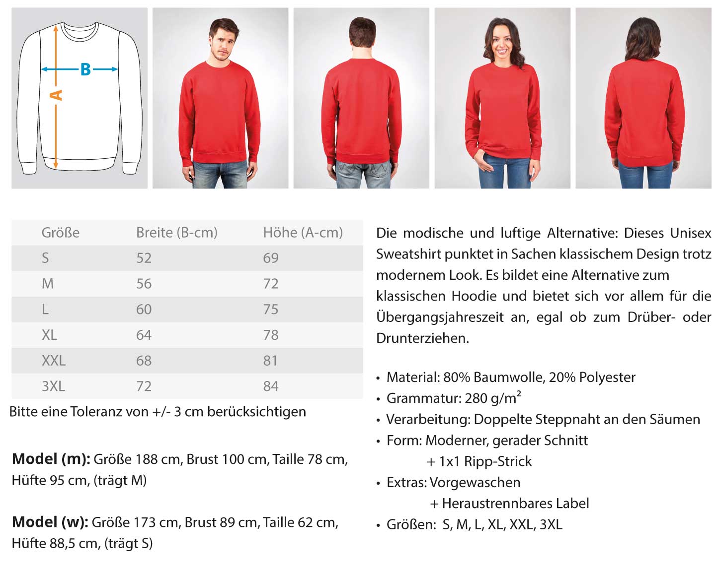 Landwirt Batch Rot · Unisex Sweatshirt Pullover-Unisex Sweatshirt-Agrarstarz