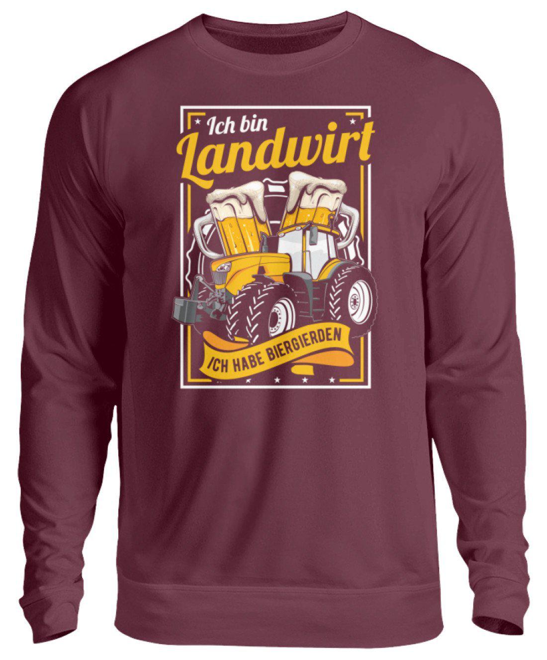 Landwirt Biergierden · Unisex Sweatshirt Pullover-Unisex Sweatshirt-Burgundy-S-Agrarstarz