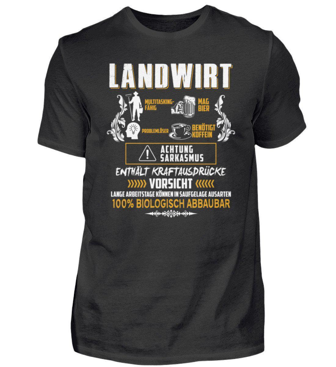Landwirt Eigenschaften · Herren T-Shirt-Herren Basic T-Shirt-Black-S-Agrarstarz