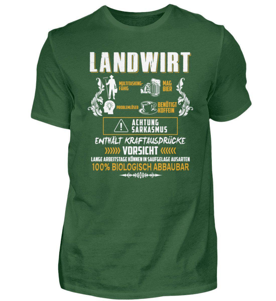 Landwirt Eigenschaften · Herren T-Shirt-Herren Basic T-Shirt-Bottle Green-S-Agrarstarz