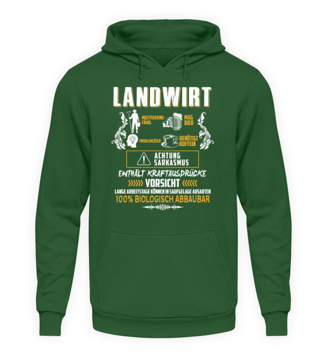 Landwirt Eigenschaften · Unisex Kapuzenpullover Hoodie-Unisex Hoodie-Bottle Green-L-Agrarstarz