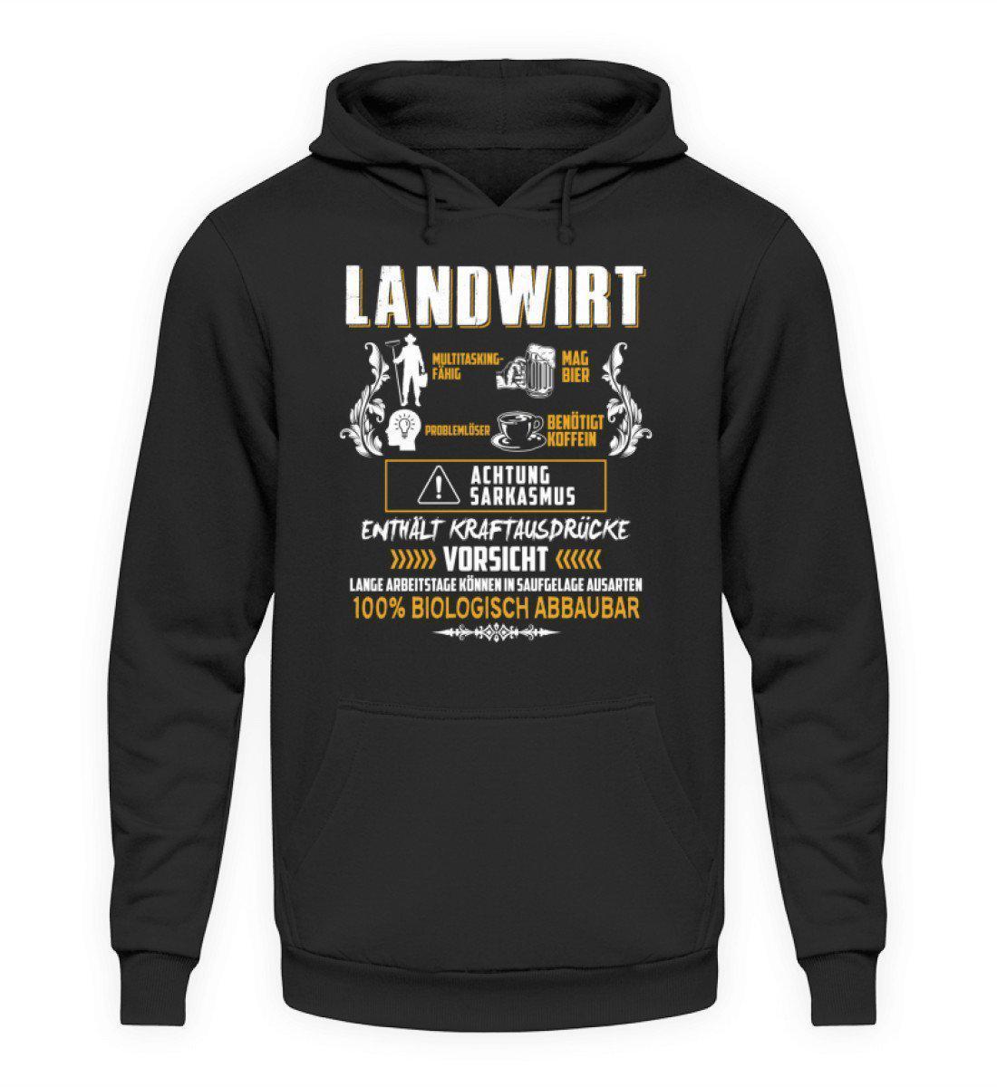 Landwirt Eigenschaften · Unisex Kapuzenpullover Hoodie-Unisex Hoodie-Jet Black-L-Agrarstarz