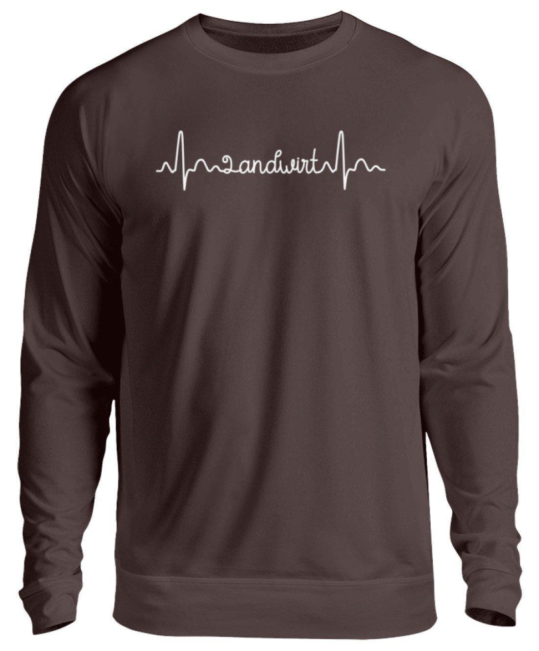 Landwirt Heartbeat Schrift · Unisex Sweatshirt Pullover-Unisex Sweatshirt-Hot Chocolate-S-Agrarstarz