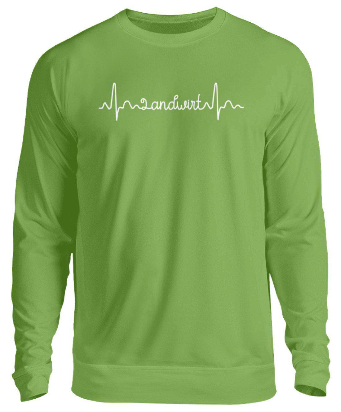 Landwirt Heartbeat Schrift · Unisex Sweatshirt Pullover-Unisex Sweatshirt-LimeGreen-S-Agrarstarz