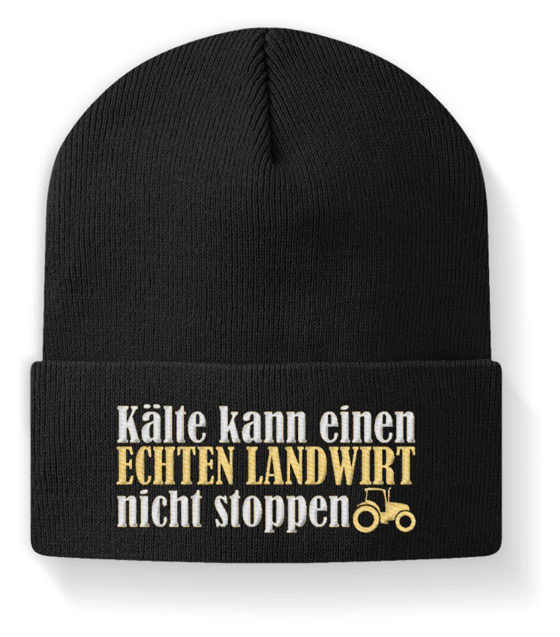 Landwirt Kälte · Beanie Mütze-Beanie mit Stick-Black-M-Agrarstarz