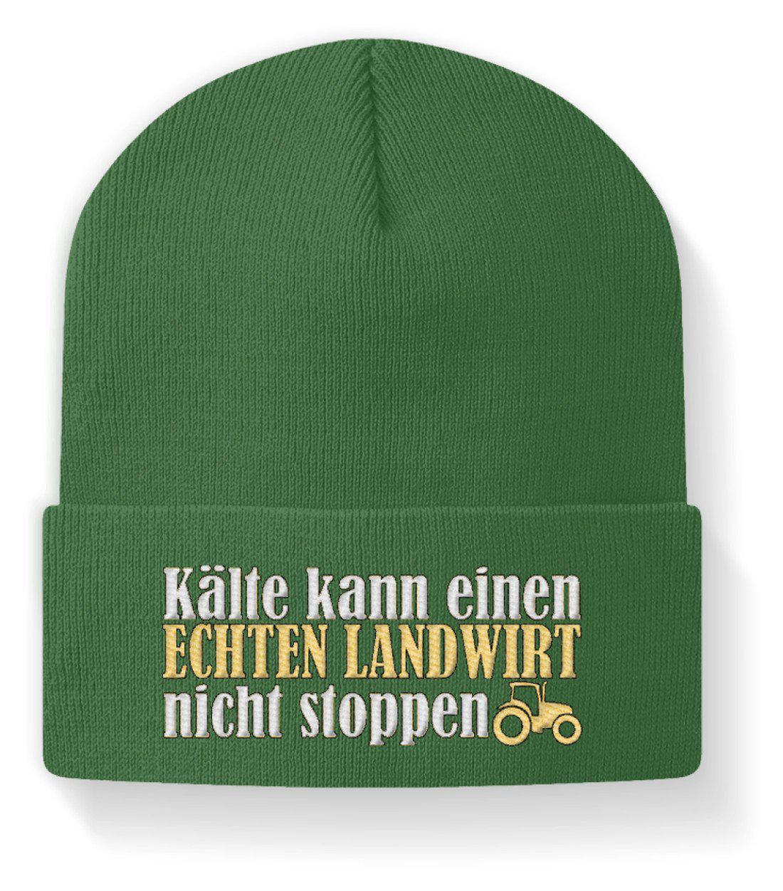 Landwirt Kälte · Beanie Mütze-Beanie mit Stick-Moss Green-M-Agrarstarz