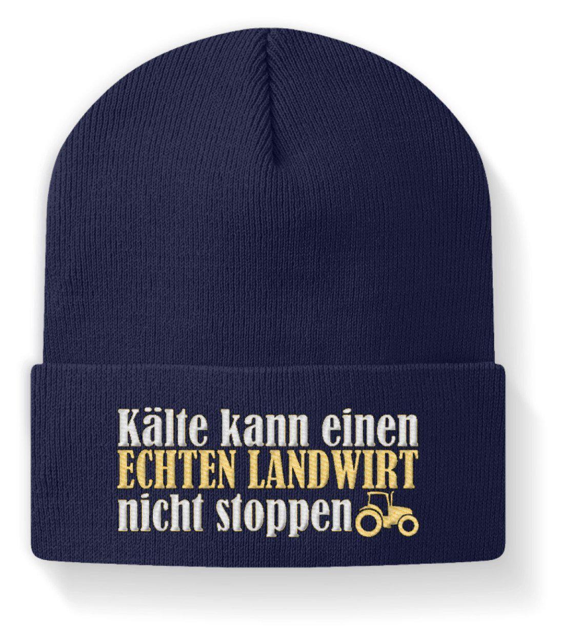 Landwirt Kälte · Beanie Mütze-Beanie mit Stick-Navy-M-Agrarstarz