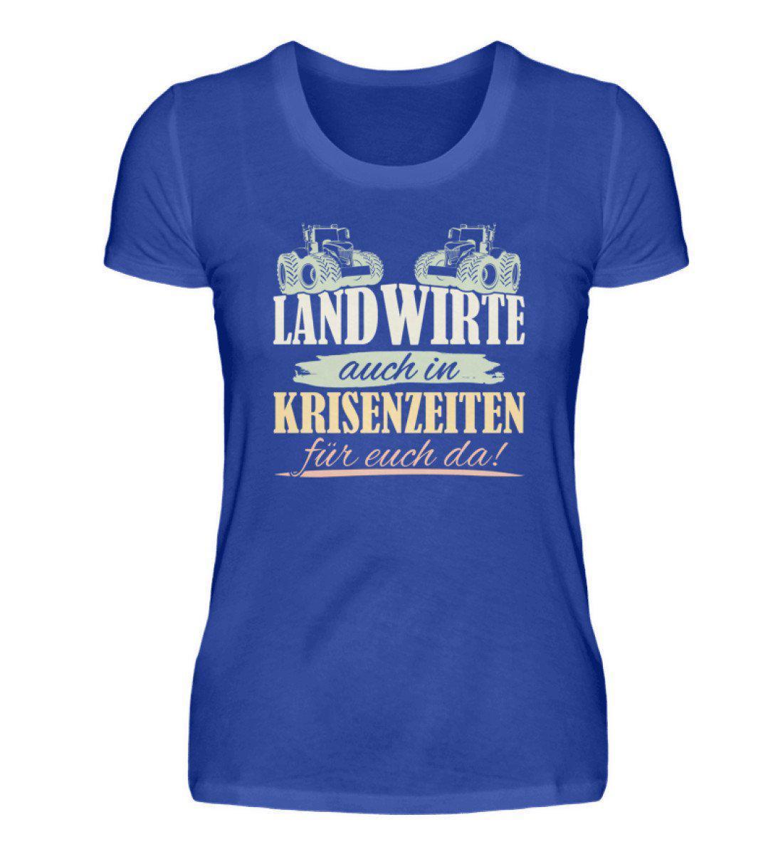 Landwirt Krisenzeiten · Damen T-Shirt-Damen Basic T-Shirt-Neon Blue-S-Agrarstarz