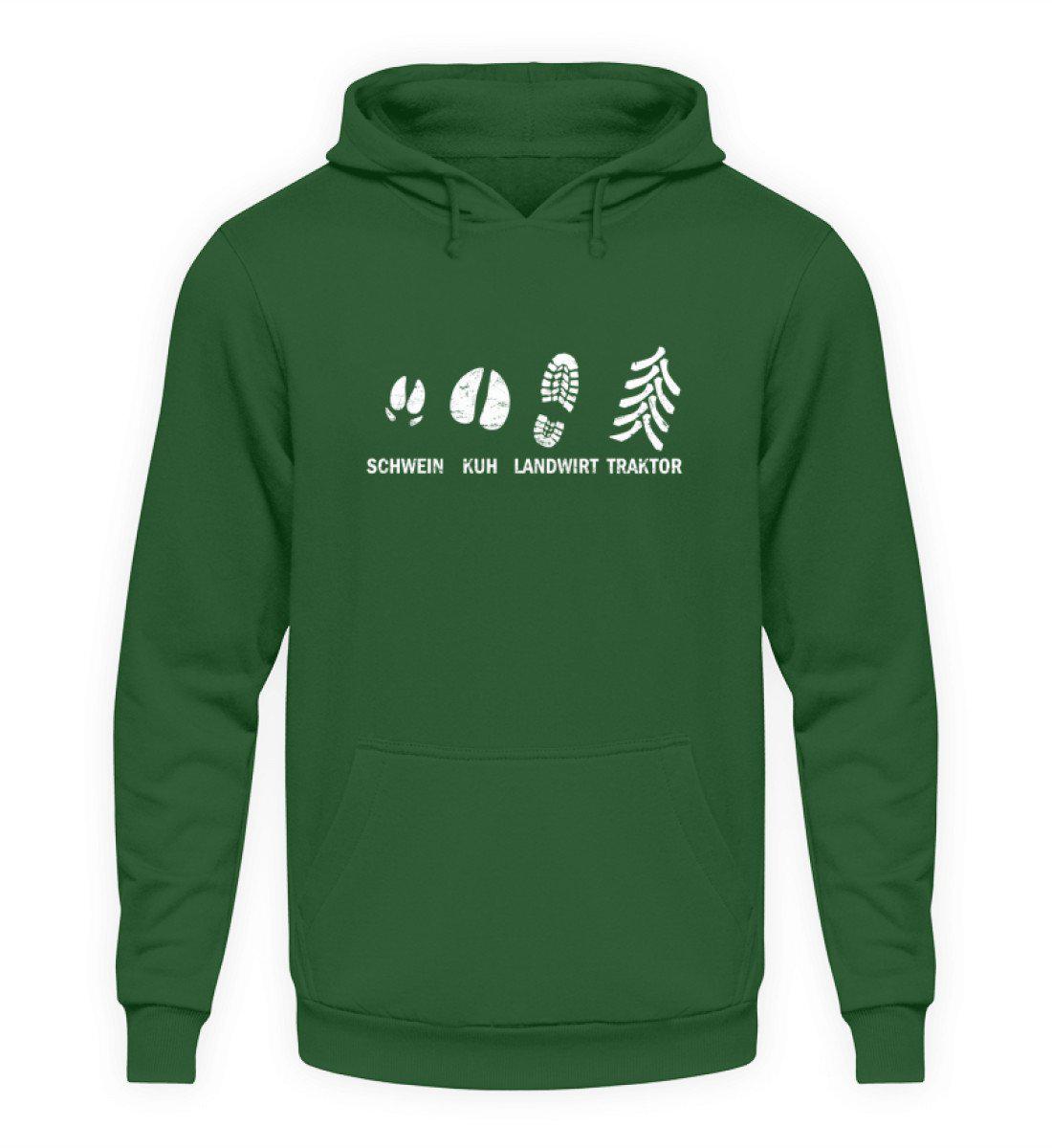 Landwirt Kuh Schwein Traktor · Unisex Kapuzenpullover Hoodie-Unisex Hoodie-Bottle Green-S-Agrarstarz