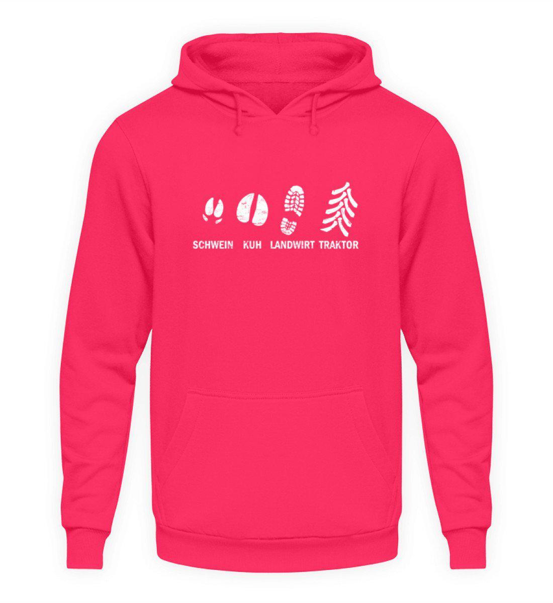 Landwirt Kuh Schwein Traktor · Unisex Kapuzenpullover Hoodie-Unisex Hoodie-Hot Pink-S-Agrarstarz