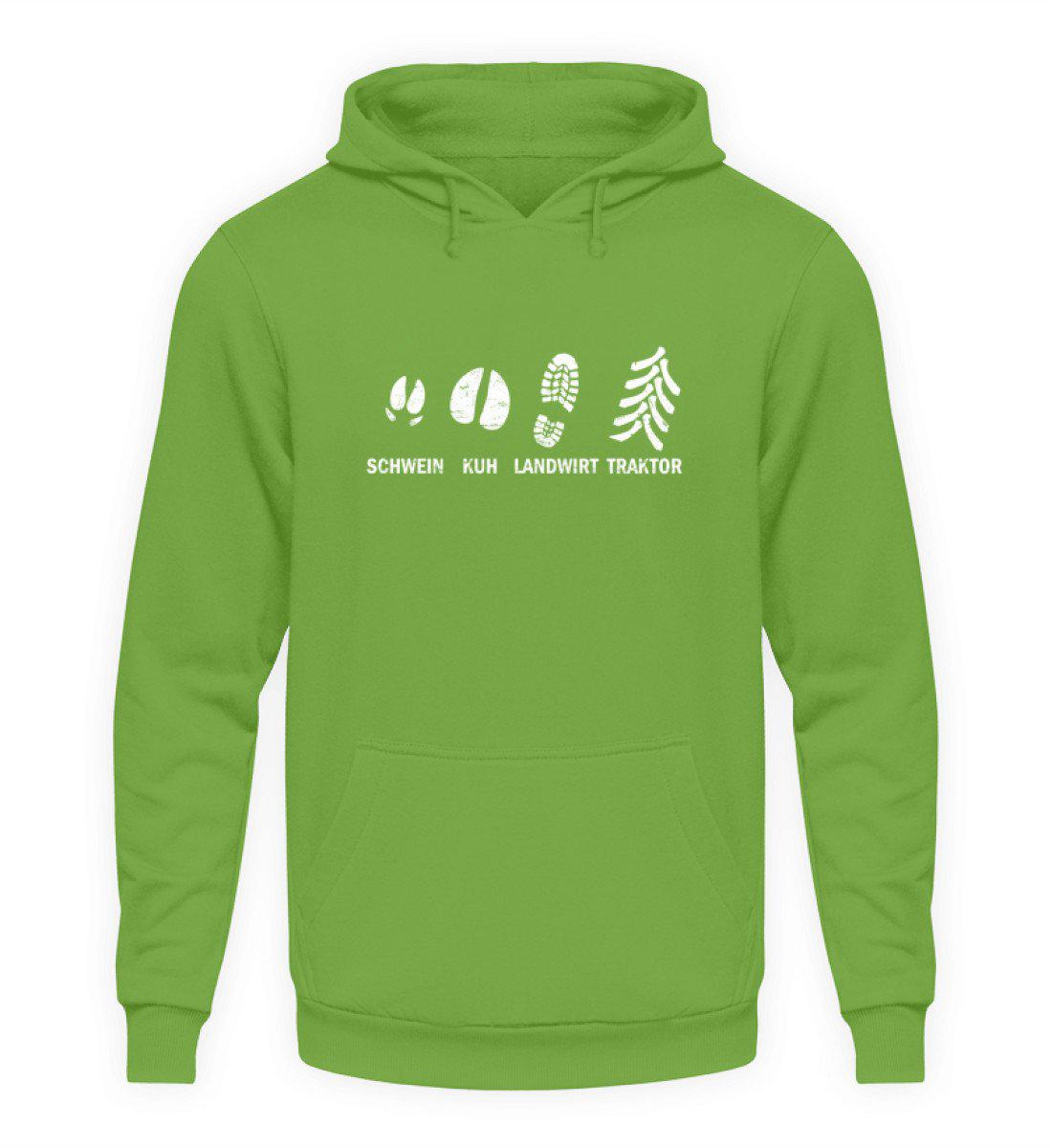 Landwirt Kuh Schwein Traktor · Unisex Kapuzenpullover Hoodie-Unisex Hoodie-LimeGreen-S-Agrarstarz