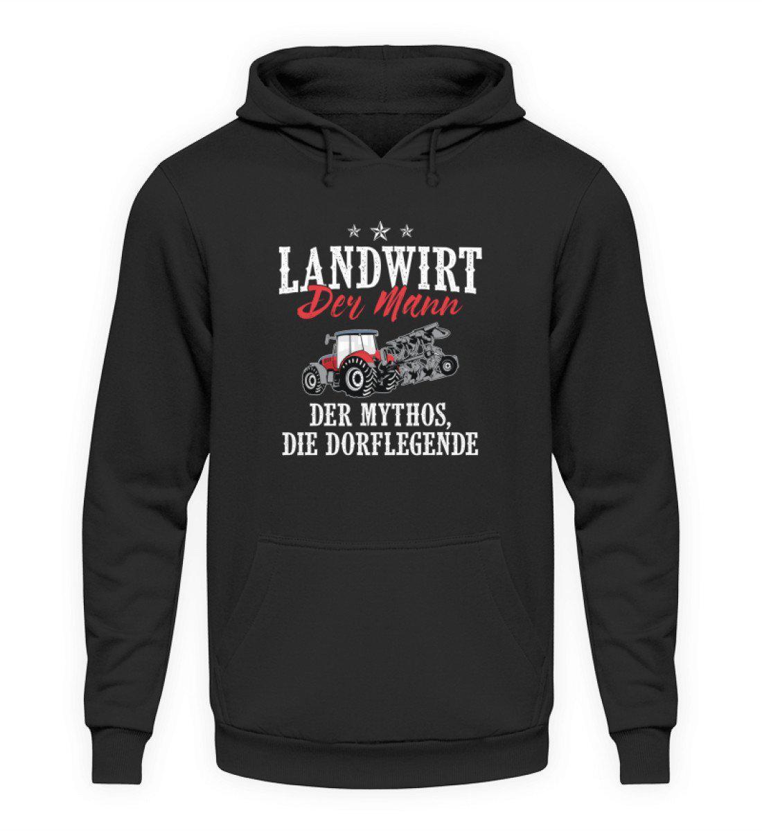 Landwirt Mann Mythos Dorflegende · Unisex Kapuzenpullover Hoodie-Unisex Hoodie-Jet Black-S-Agrarstarz