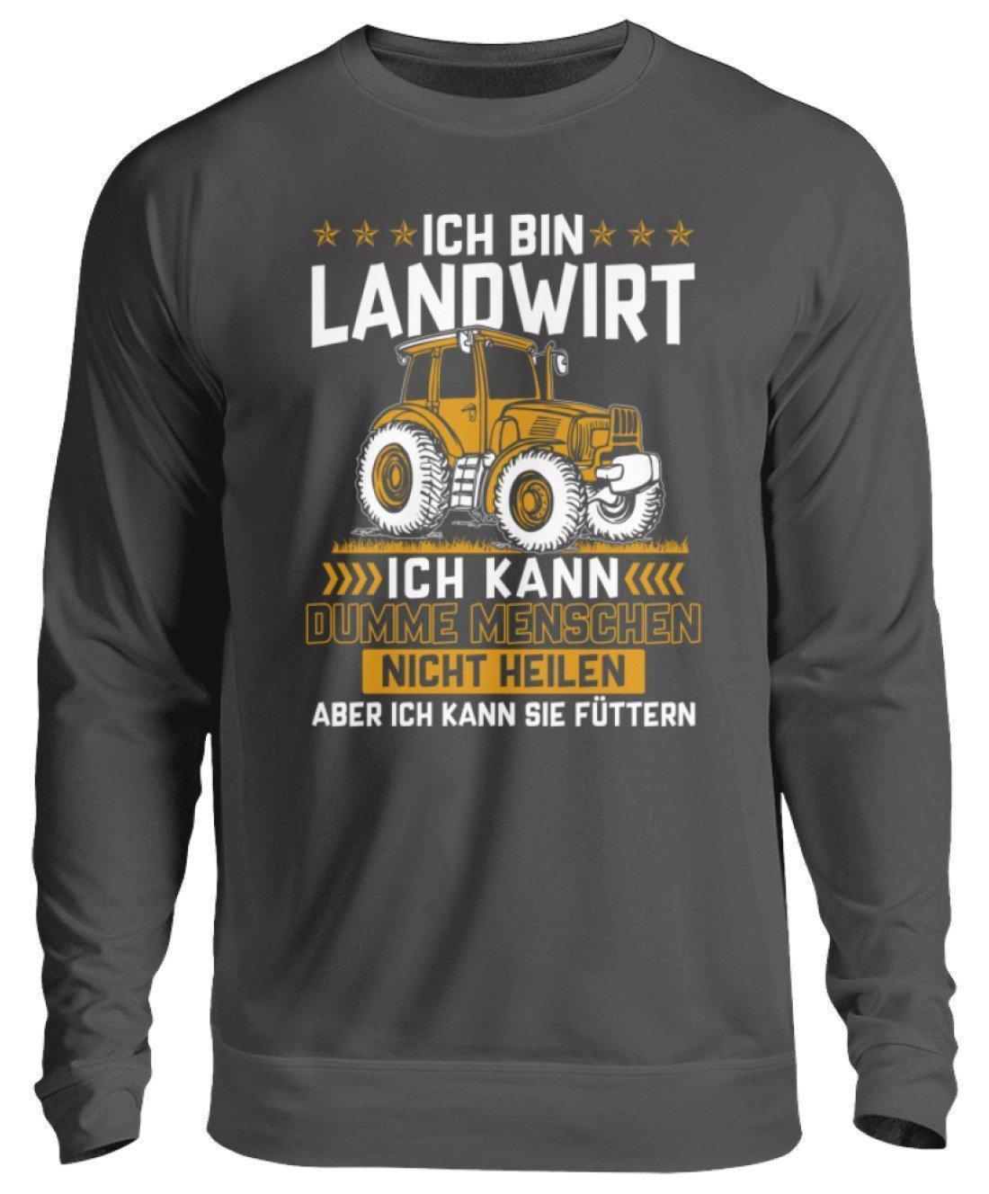 Landwirt Menschen füttern · Unisex Sweatshirt Pullover-Unisex Sweatshirt-Storm Grey (Solid)-S-Agrarstarz