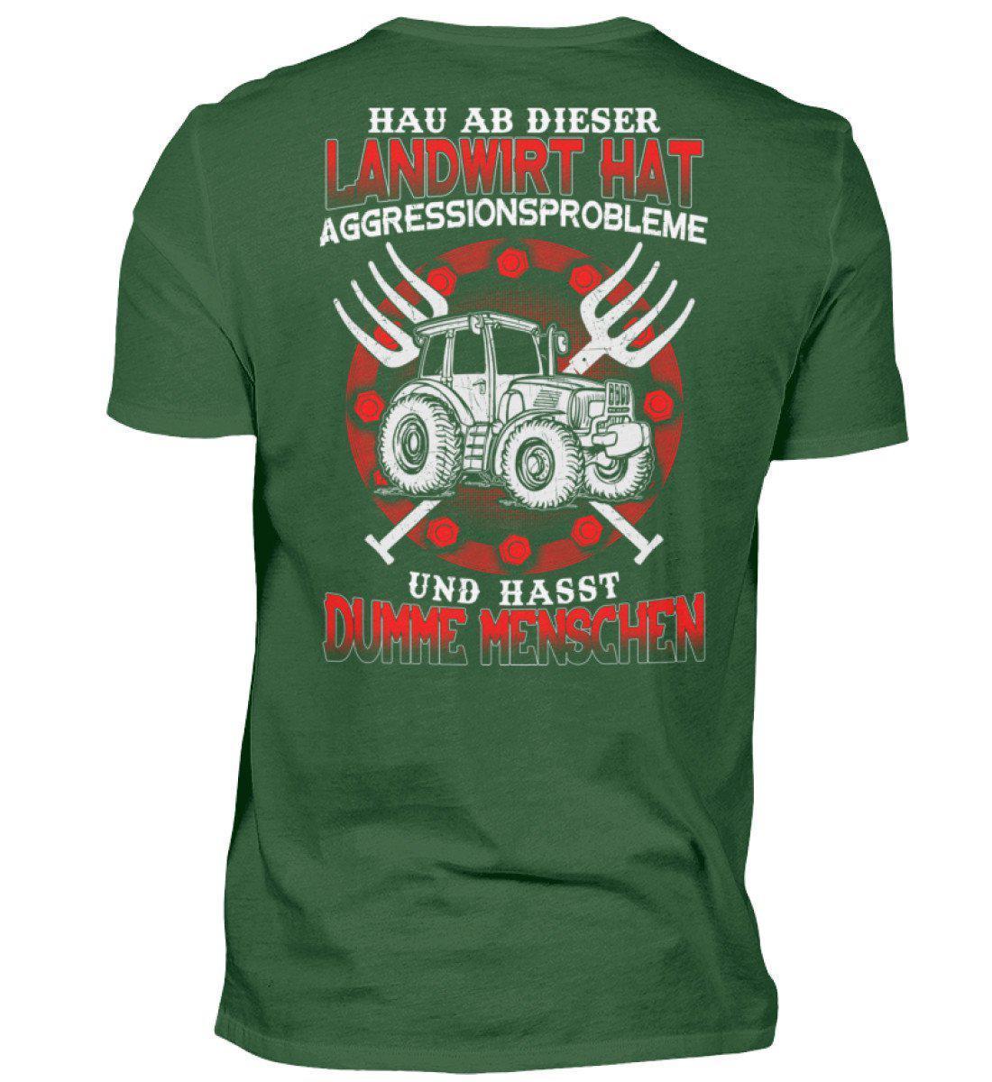 Landwirt hat Aggressionsprobleme · Herren T-Shirt-Herren Basic T-Shirt-Bottle Green-S-Agrarstarz