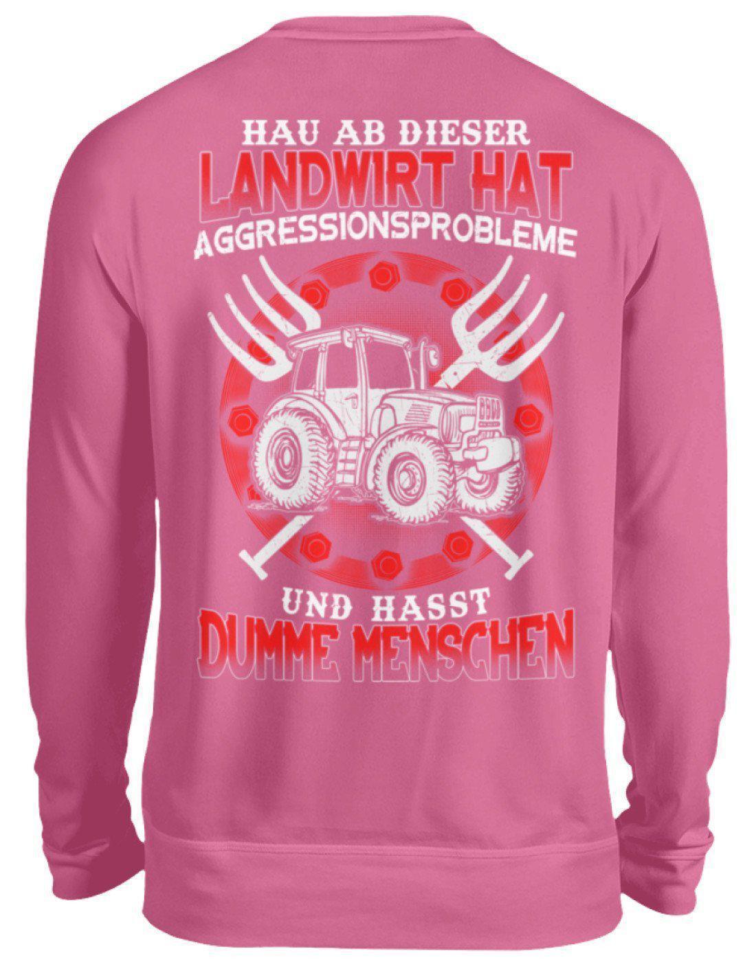 Landwirt hat Aggressionsprobleme · Unisex Sweatshirt Pullover-Unisex Sweatshirt-Candyfloss Pink-S-Agrarstarz