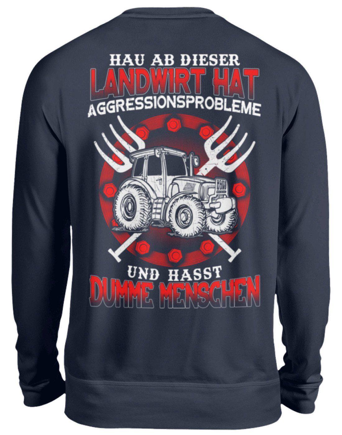 Landwirt hat Aggressionsprobleme · Unisex Sweatshirt Pullover-Unisex Sweatshirt-Oxford Navy-S-Agrarstarz