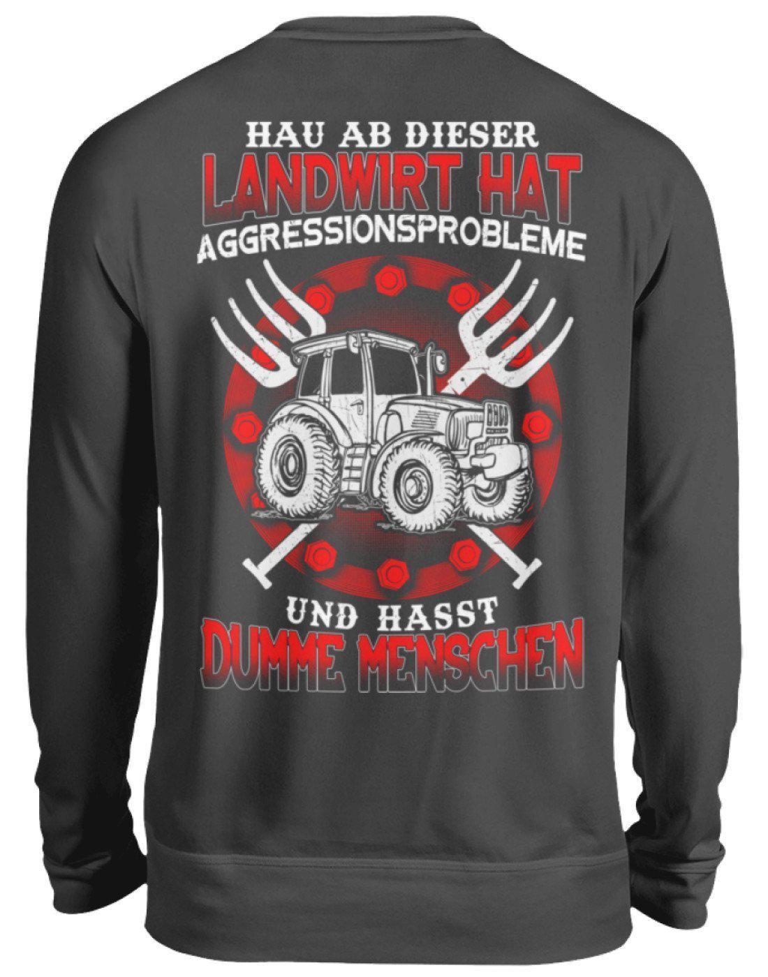 Landwirt hat Aggressionsprobleme · Unisex Sweatshirt Pullover-Unisex Sweatshirt-Storm Grey (Solid)-S-Agrarstarz