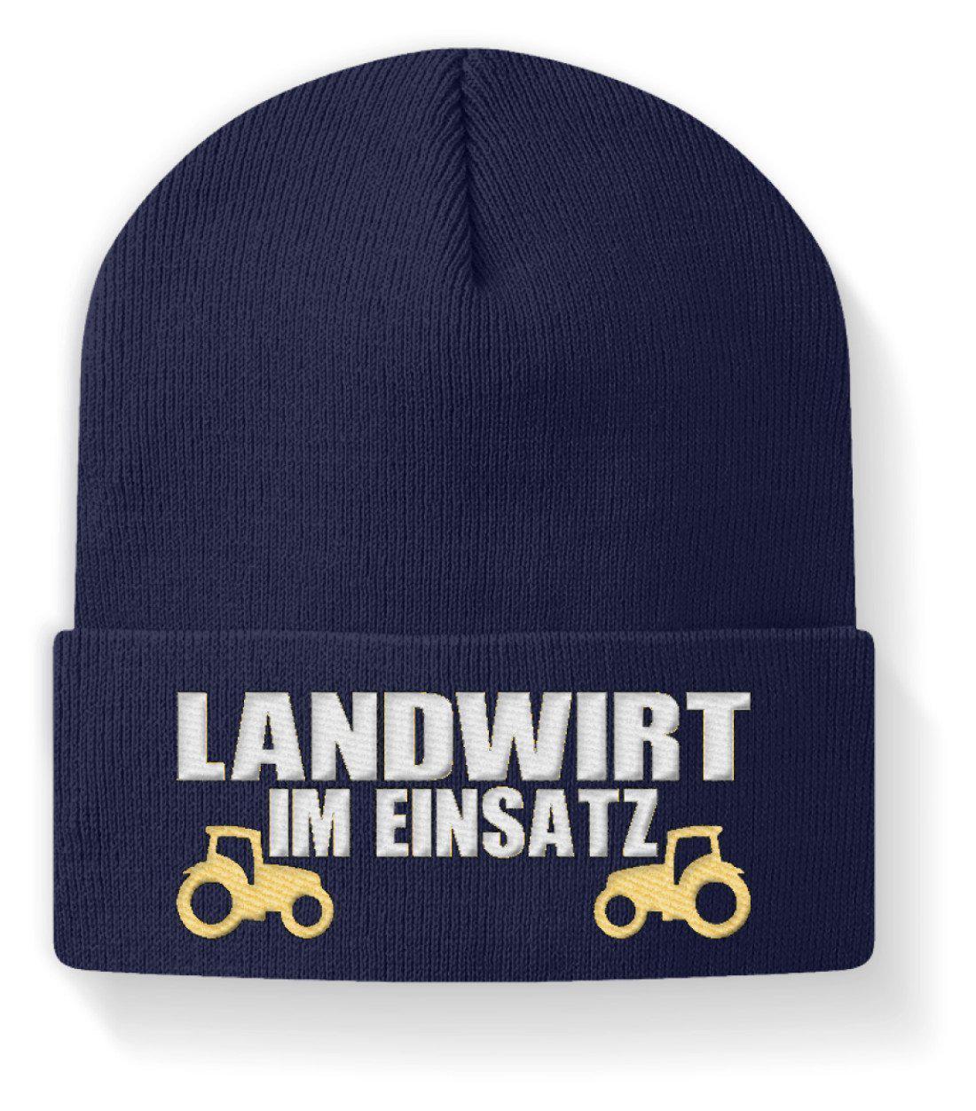 Landwirt im Einsatz · Beanie Mütze-Beanie mit Stick-Navy-M-Agrarstarz