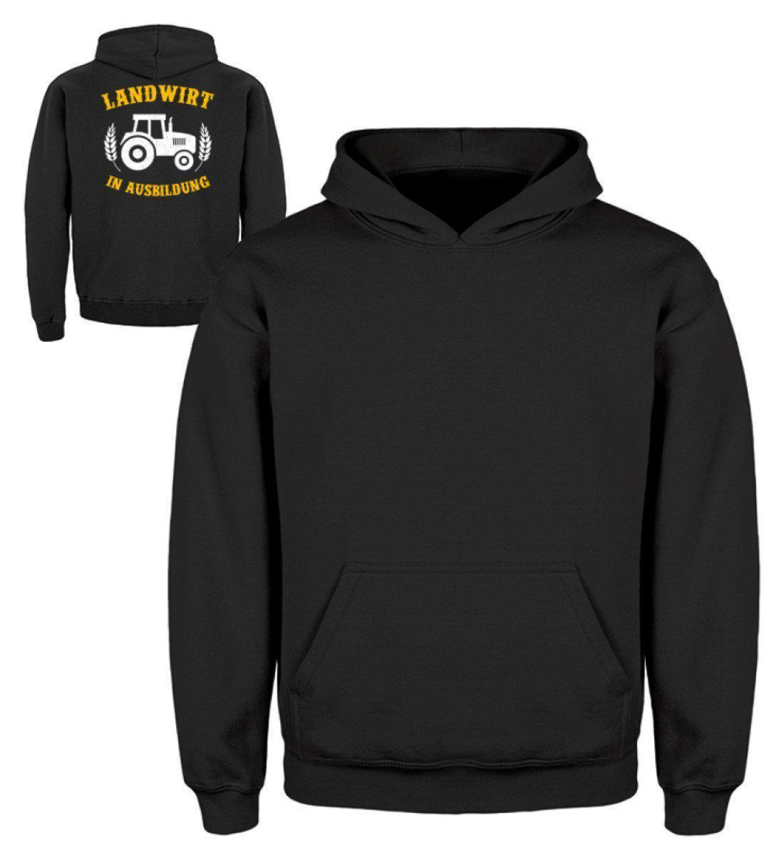 Landwirt in Ausbildung · Kinder Kapuzenpullover Hoodie-Kinder Hoodie-Jet Black-3/4 (98/104)-Agrarstarz