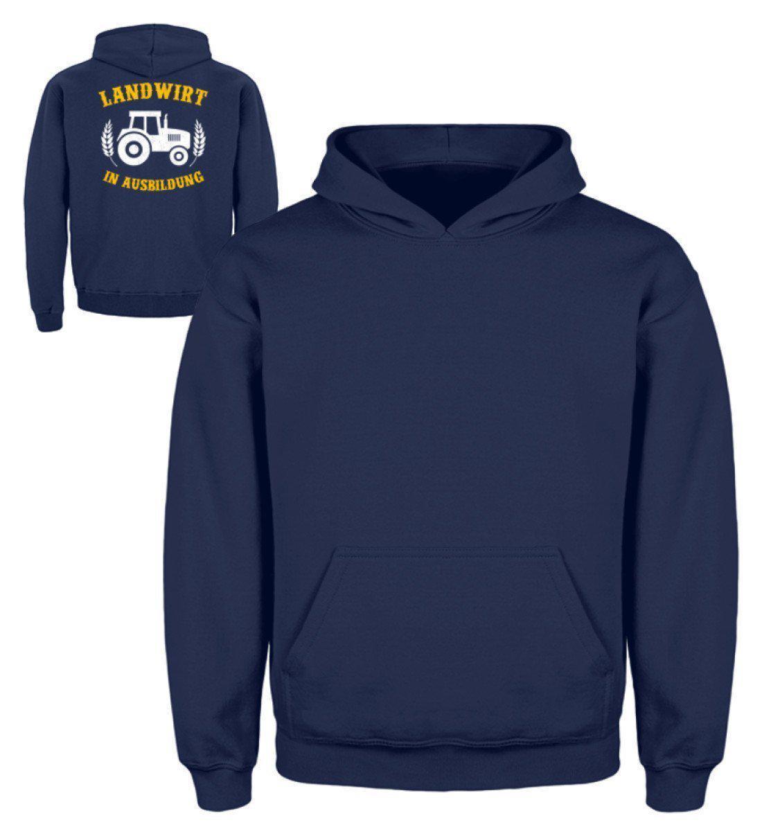 Landwirt in Ausbildung · Kinder Kapuzenpullover Hoodie-Kinder Hoodie-New French Navy-3/4 (98/104)-Agrarstarz