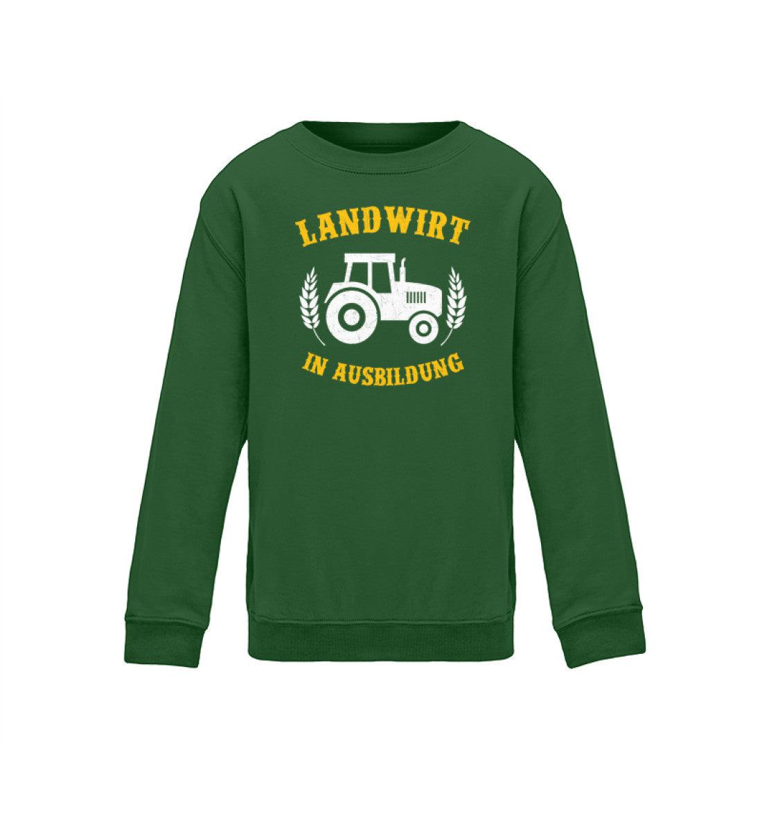 Landwirt in Ausbildung · Kinder Sweatshirt-Kinder Sweatshirt-Bottle Green-12/14 (152/164)-Agrarstarz
