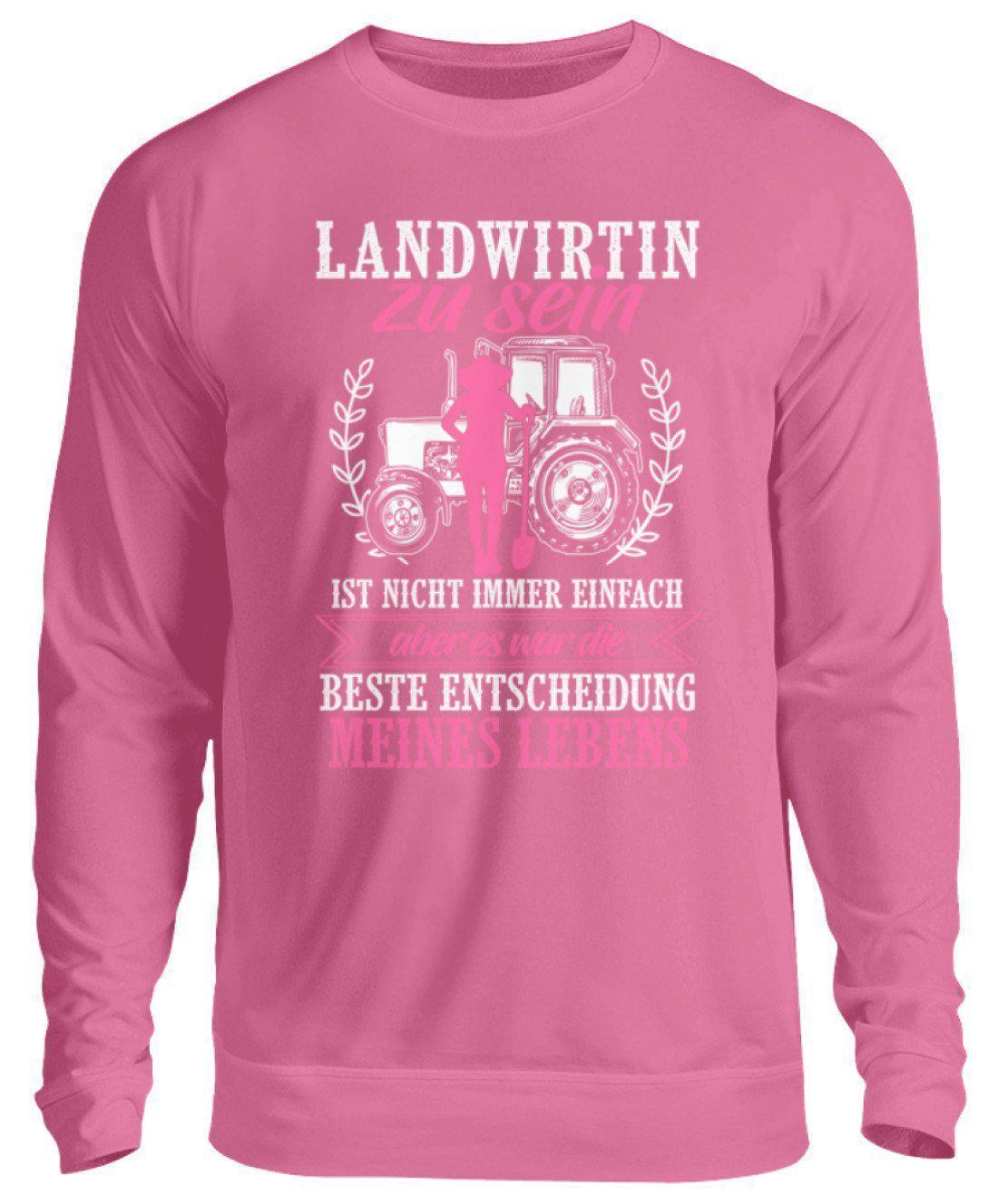 Landwirtin Beste Entscheidung · Unisex Sweatshirt Pullover-Unisex Sweatshirt-Candyfloss Pink-S-Agrarstarz