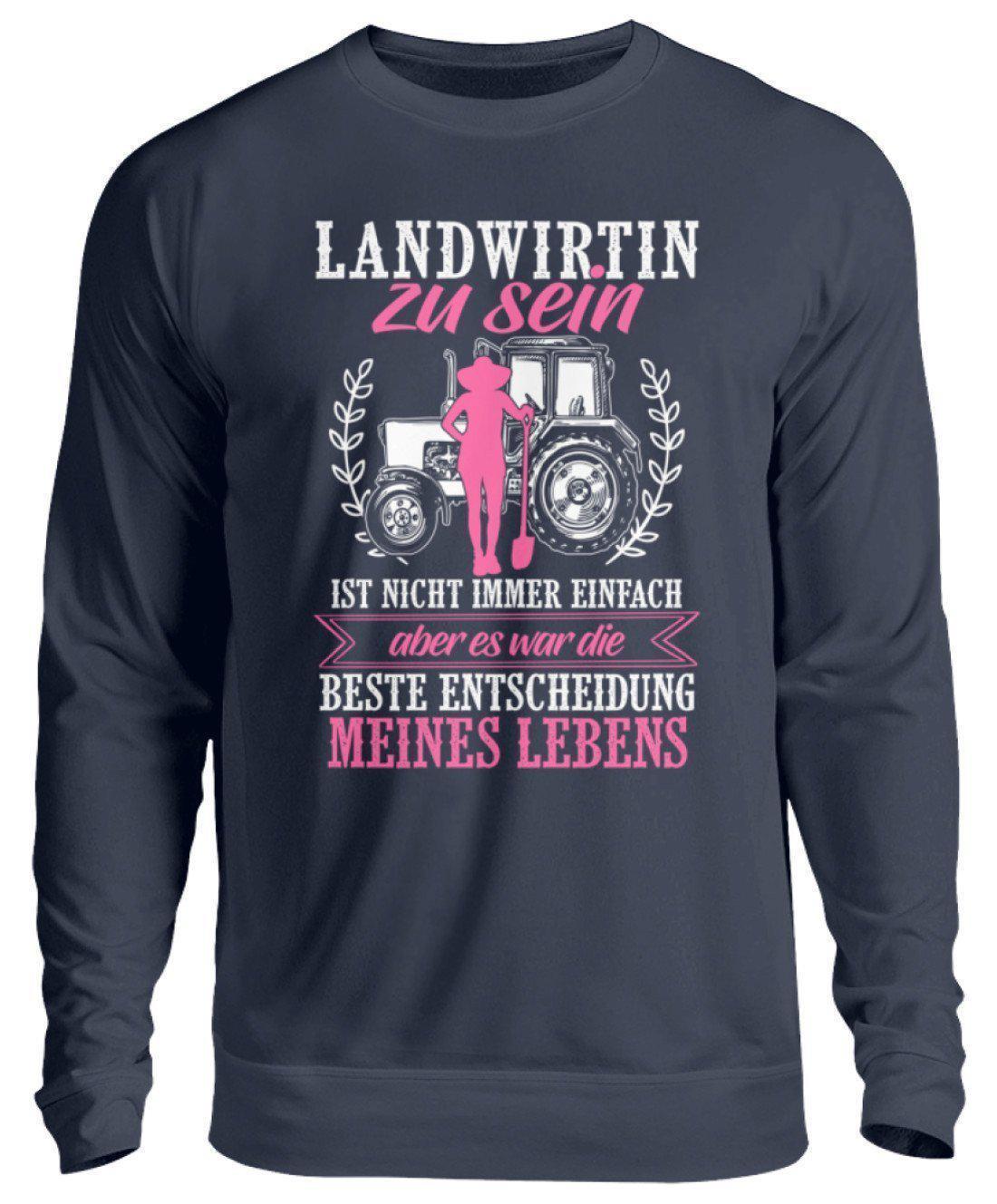 Landwirtin Beste Entscheidung · Unisex Sweatshirt Pullover-Unisex Sweatshirt-Oxford Navy-S-Agrarstarz