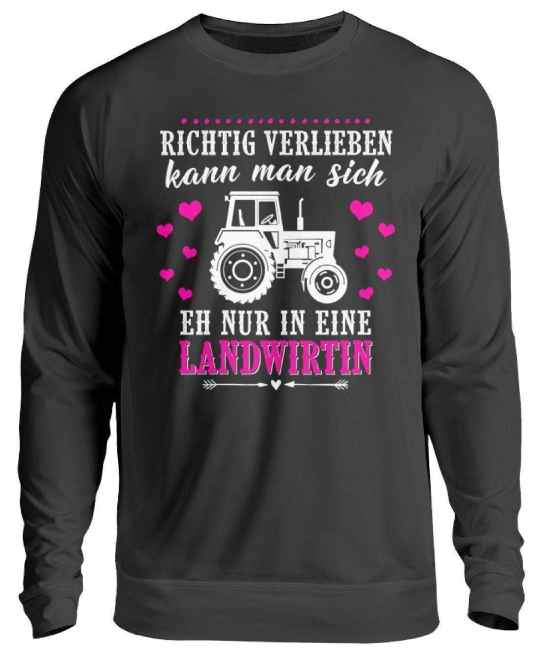 Landwirtin verlieben · Unisex Sweatshirt Pullover-Unisex Sweatshirt-Jet Black-S-Agrarstarz