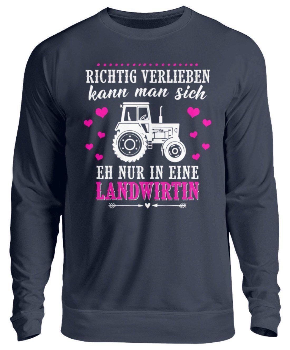 Landwirtin verlieben · Unisex Sweatshirt Pullover-Unisex Sweatshirt-Oxford Navy-S-Agrarstarz