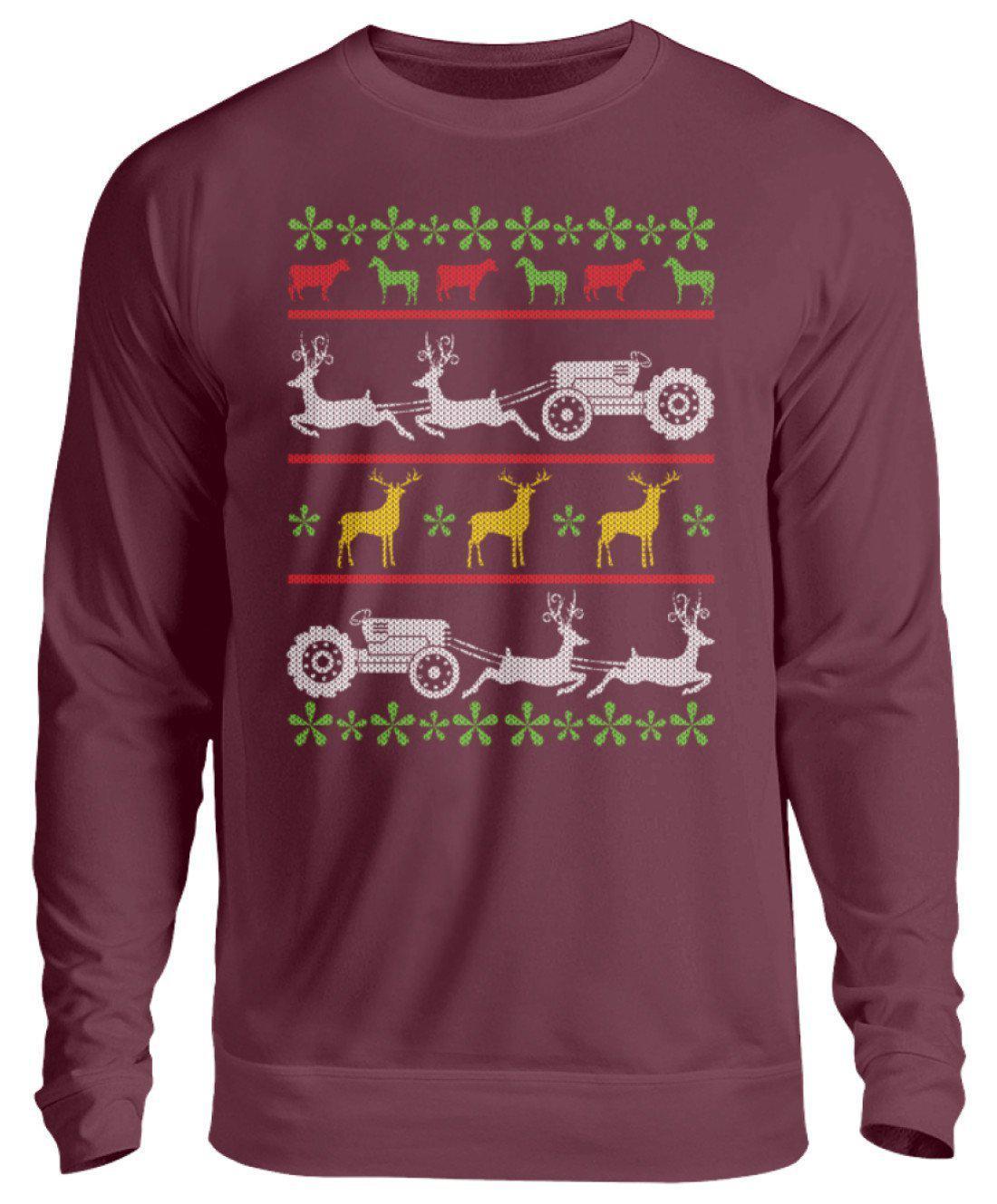 Landwirtschaft 2 Ugly Christmas · Unisex Sweatshirt Pullover 70-Burgundy-M-Agrarstarz