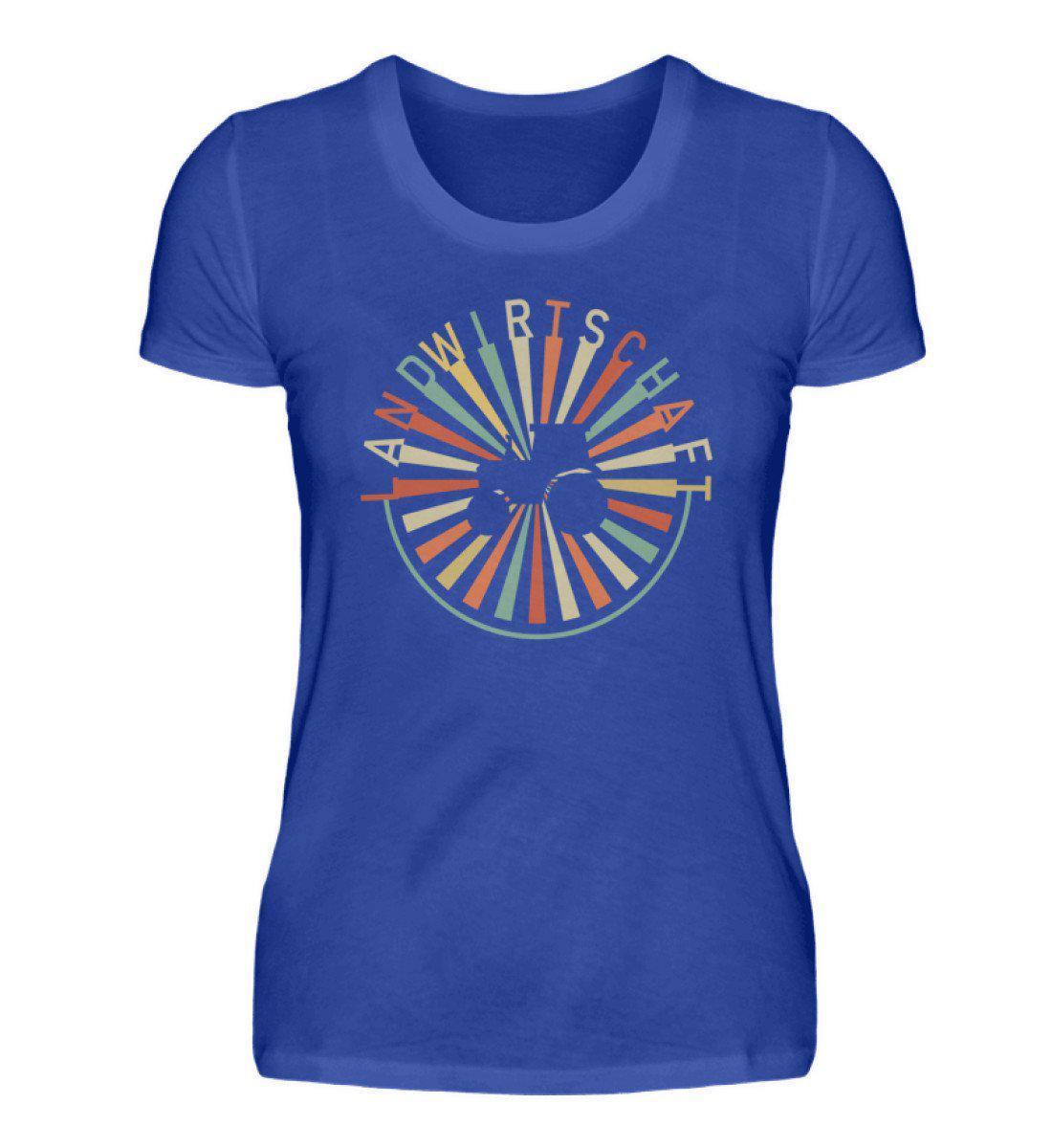 Landwirtschaft Retro · Damen T-Shirt-Damen Basic T-Shirt-Neon Blue-S-Agrarstarz