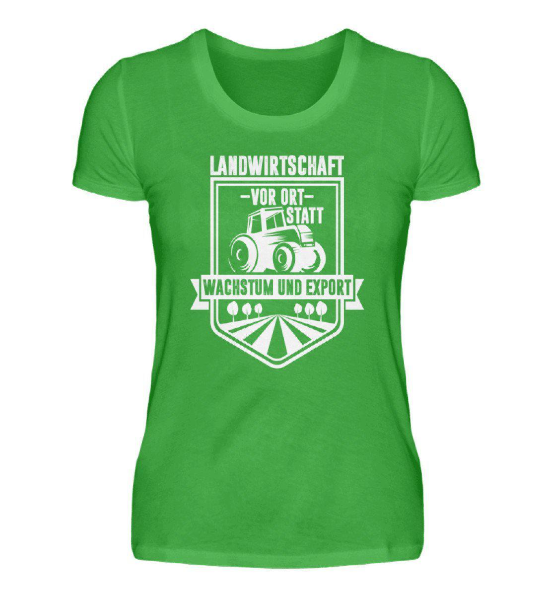 Landwirtschaft vor Ort - Damenshirt-Damen Basic T-Shirt-Green Apple-S-Agrarstarz